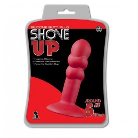 Красная анальная пробка SHOVE UP 5INCH SILICONE BUTT PLUG RED - 12,7 см.