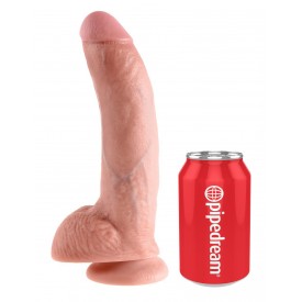 Телесный фаллоимитатор 9" Cock with Balls - 22,9 см.