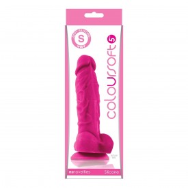 Ярко-розовый фаллоимитатор на присоске ColourSoft 5" Soft Dildo - 17,8 см.